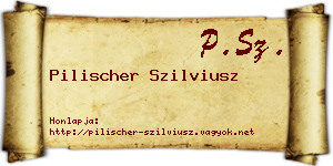Pilischer Szilviusz névjegykártya